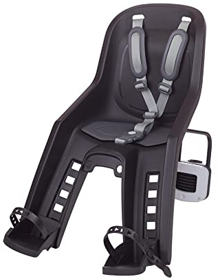 Polisport 8406900021 - Silla Delantera Bubbly Mini PLYS FF para Bicicleta con Ruedas de 26'' a 29'' Apta para niños con un Peso de 9 a 15Kg con Anclaje en el Cuadro en Color Negro/Gris Oscuro