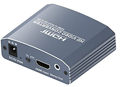 Hdmi to Scart Converter, Adapter Converts Digital Hdmi Video/Audio Signal to Composite Video & Fl/fr Stereo Audio Signal, Supports Dvi Sys & Ntsc/pal Tv Output