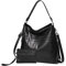 Gladdon Handtaschen Damen Leder umhängetasche Shopper Mode Hobo Taschen grosse Kapazität Schultertasche Designer Mehrfachtasche（Schwarz）