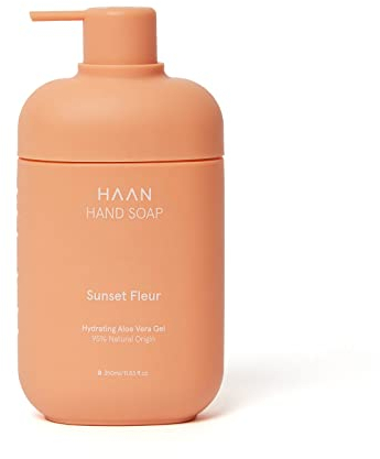 HAAN - Handseife - 350 ml - Reiniger und Feuchtigkeitspflege mit Aloe Vera, Cocos Nucifera, Glycerin - Nachfüllbar - Vegan, tierversuchsfrei - Fraganza Sunset Fleur