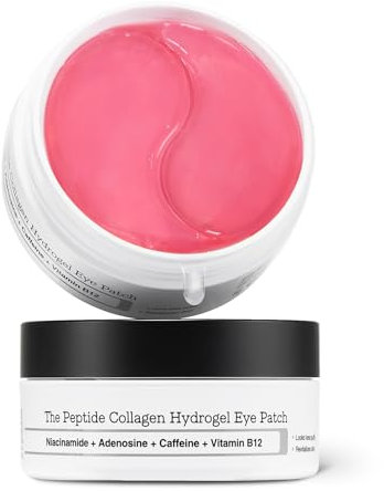 COSRX Pink Peptide Collagen Hydrogel Eye Patches Wrinkle Patches for Puffy Eyes, Dark Circles, Eye Bags, Wrinkles and Fine Lines, Firming and Depuffing Under Eye Masks, Korean Skincare 60 Patches