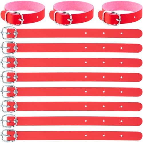 GORGECRAFT 20pz Tradizionale Kilt Estensore Cinghie Collane Scozzese Staffa Rossa PU Pelle Polsini Bracciali Antiscivolo Porta Maniche Cintura in Pelle Tag Bagagli Cinghie per Kilt Cappotto