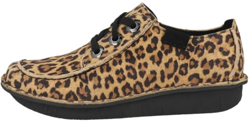 Clarks Damen Funny Dream Oxford, Leopard Suede, 41 EU