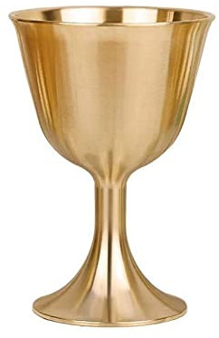 Uqezagpa Copa de cáliz de latón para vino, copa de latón, vasos para bebidas y licor para fiestas en casa