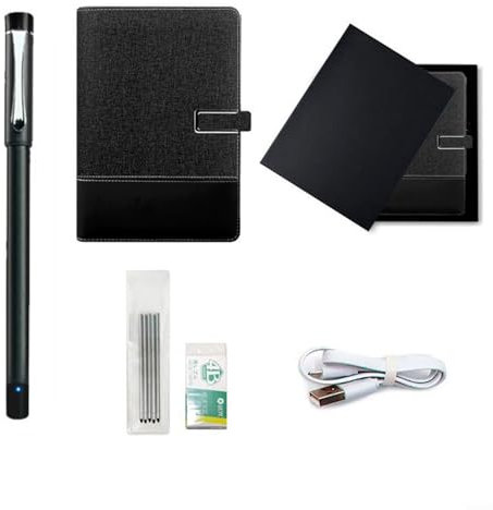 UTTASU Smart-Schreib-Notizbuch mit Cloud-Stift, digitales Notizgerät, Echtzeit-Synchronisation, Textkonvertierung, Daolin-Papier, Bluetooth-kompatibel, 25275 cm, Schwarz