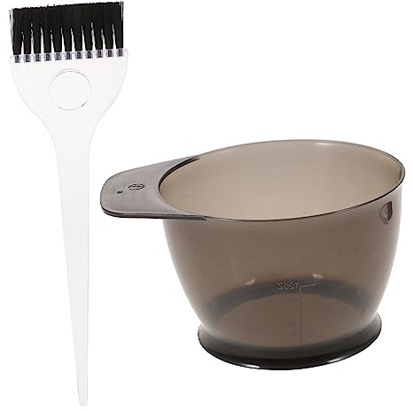 LRXIYODE Set De Tinte Cabello 2 Piezas, Cuenco y Pincel De Plástico Duro, Lavable y Reutilizable, Para Coloración Casera y Salones Profesionales