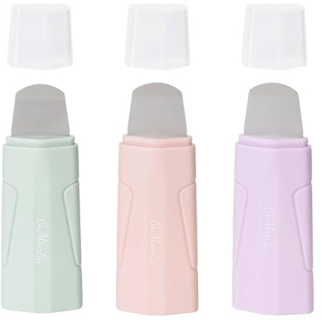 3 Pezzi Strumento per La Rimozione Dei Punti Neri,Portatile Rimuovi Punti Neri Viso Raschietto per Viso e Naso Strumento Punti Neris per Donne e Uomini Rosa Viola Verde