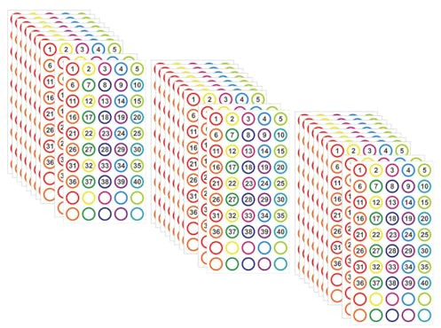ifundom Autocollants Chiffres Colorés Ronds 1 Pouce 500 Pièces Étiquettes Numérotées Adhésives pour Organisation Maison Bureau École et Gestion Stocks