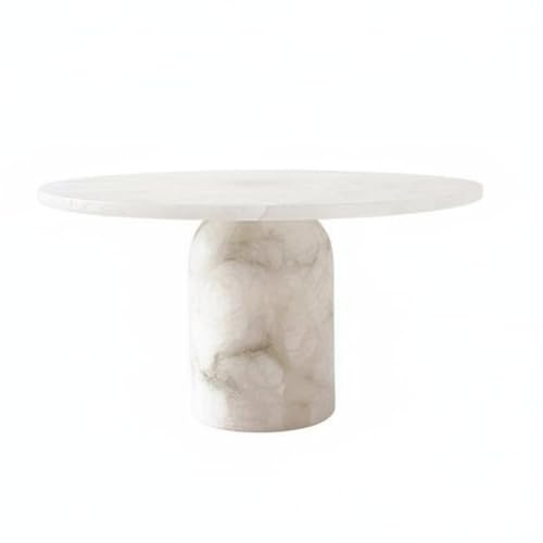 Xgdsnly Bandeja de Mármol Color Claro Multiuso Bandeja con Pedestal Uso Decorativo Tazón Pedestal para Salón, Escaparate
