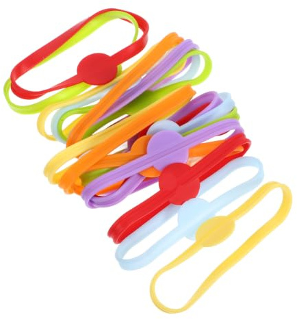 KONTONTY 30 St Silikonflaskmarkörer med Elastiska Identifieringsband i Färger Återanvändbara Flask Vinglasband för Enkel Märkning vid Picknick Fester och Evenemang Repor på eller Flaskor