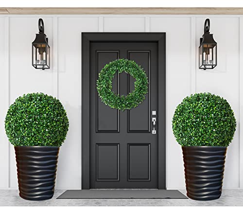 Palla artificiale per piante Topiary in finto bosso con corona di bosso in finto bosso decorativo sfere, per interni, esterni, giardino, matrimonio, cortile, balcone, decorazioni per la casa