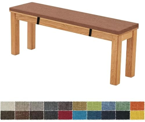 FIOVIP Cuscino Per Panca 70X30X3CM Sfoderabile Lavabile Doppio Antiscivolo Altamente Elastico Adatto per Panchine da Giardino, Altalene, Terrazzi, Panchine da Interno(marrone)