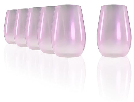 Stölzle Lausitz Mirror Longdrinkgläser Iodin-Weiß 465 ml, 6er-Set
