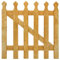 KHAPALWAK Palisade Tulip Gate, Wooden Garden Gate, Picket Garden Wood Timber Gate, Decorative Garden or Yard Picket Gate, Golden Brown fine Sawn Timber Wooden Garden Gate (87 x 90) cm