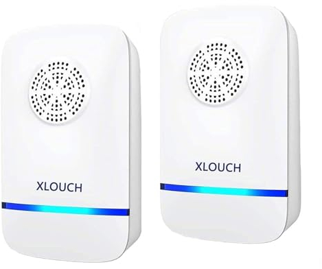 Repellente Ultrasuoni, Ultrasuoni per Zanzare,Topi, formiche, Insetti, Ratti, Scarafaggi, Mosche, Pulci- Repeller ultrasonico Controllo dei parassiti di Human & Pet Friendly (2 Pack) (2 pack)