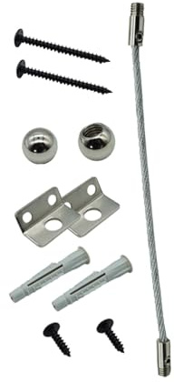 Anti-tip Furniture Anchor Stainless Steel for Babyproofing | Silver Lock Hardware, Secure Wall Fixing for Furniture and Tv Stand, Stable Support against Accidental Tip-overs
