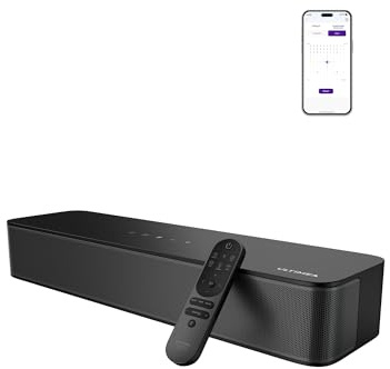 ULTIMEA 2.1ch Soundbar, Built-in Subwoofer, BassMX, App Control, Bluetooth 5.4 TV Speakers Soundbar, All-in-one PC Sound Bar for Game, Peak Power 132W, OPT/AUX/Wall Mount, Poseidon M20 Pro