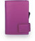 SecWal Kartenetui mit Münzfach Druckknopf (Pink)