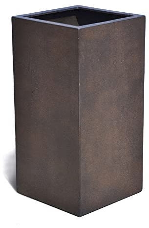 ESCHBACH® Pflanzkübel HIGH Cube 70 Rost Braun Quadratisch * 35 x 35 x 70 cm * 10 Jahre Garantie