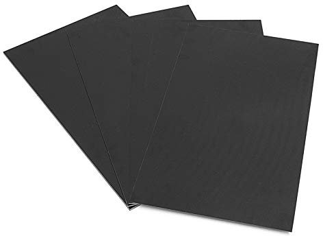 Wang shufang 1pc Noir Glassfibre Conseil Modèle Feuille de Verre époxy Fibre G10 FR4 Plaque en Fibre de Verre for Le Bricolage Couteau poignée Craft Supplies 300x170mm (Taille : 4mm)