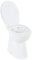 Tidyard Hohe Spülrandlose Toilette WC Sitz Abwaschen Soft-Close 7 cm Höher Keramik Weiß