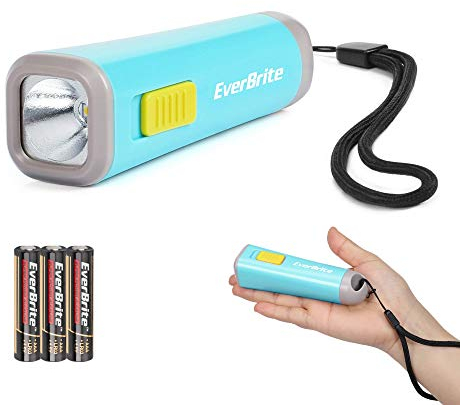 EverBrite Mini Linterna LED Portátil, Iluminación Nocturna Ligera y Duradera, 3 Pilas AAA Incluidas, Buen Regalo para Uso Diario - Azul