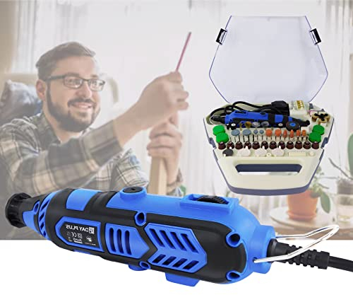 Multifunktionswerkzeug mit 252 Zubehörteilen Schnellspannbohrfutter, Gravur Gerät Schleifer Drehwerkzeug 6 Variable Drehzal Rotationswerkzeug 10000-32000 rpm zum Schneiden, Schnitzen, Bohren,Polieren