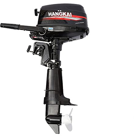 Motor de barco fuera de borda de 6,5 HP, motor de barco de pesca de 123CC con sistema de refrigeración por agua y tanque de aceite, perfecto para entusiastas de la navegación