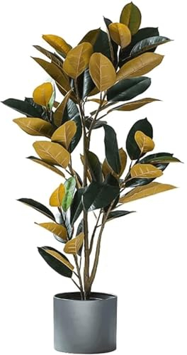 ONEEL Realistisch Realistischer künstlicher Baum, simulierter Gummibaum, künstliche Pflanzen mit echten Touch-Blättern und verstellbaren Zweigen, künstlicher Baum Künstlicher Baum