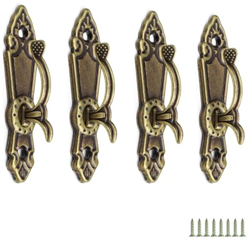 Embrasse Rideau, 4 Pièce Crochet pour Rideaux Alliage Zinc, Rétro Accroche Rideau avec Vis, pour Rideaux Muraux, Rideaux de Fenêtre, Serviette, Sac 0XBIT