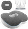 Cozary Orthopädisches Sitzkissen aus Memory-Schaum – Ergonomisches Sitzring Stuhlkissen, Donut Kissen für Bürostühle, Autos & Rollstühle | rutschfeste Basis, Abnehmbarer Bezug, 44x41x8cm (Grau)