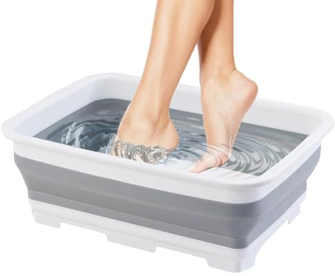 Bain De Pied Pliable, Bassine Pliable Pediluve, 37 X 27 X 11,8 Cm, Pour Rincer Les Pieds Et Garder L'eau Propre, Pour Accessoires De Piscine