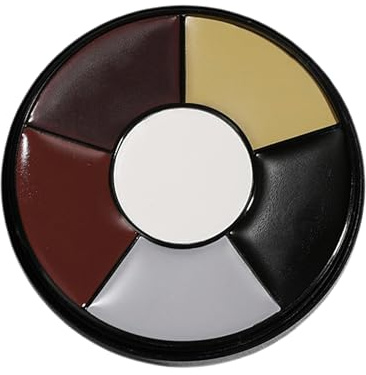 6 Colors Bruise Wheel Clown White Face Painted Palette Mini Makeup Face Paint Kit for SFX Special Effects Stage Costume Makeup Halloween Party Fancy Dress