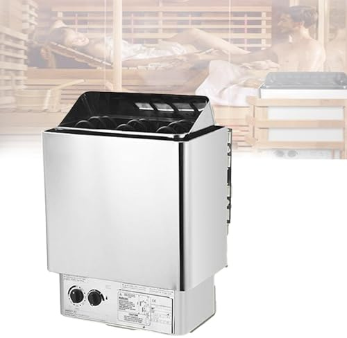 3-6KW elektrisk bastuaggregat, bastuugn, 304 rostfritt stål, med intern styrenhet, 220V/380V, for 2-13 kubikmeter, hem, hotell, spa, badrumsutrustning(220V,8KW)