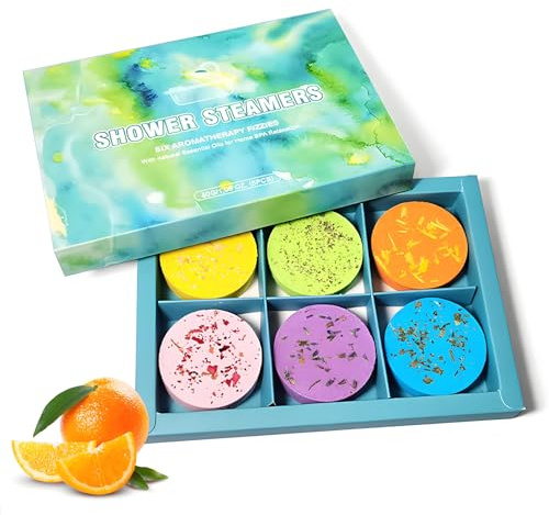 6pcs Bombe da Doccia Aromaterapia,40g*6 Bombe da Bagno,Profumo Duraturo,Esperienza Facile,Regali Per La Cura Di Sé Per Le Donne