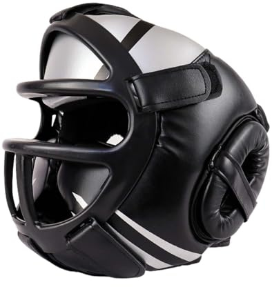 BEALIFE Casco da boxe Casco da boxe Bambini Adulti Uomini Donne Ragazzi Ragazze Regolabile Imbottito MMA Copertura completa Sessioni di allenamento Karate Protezione per il viso traspirante per arti