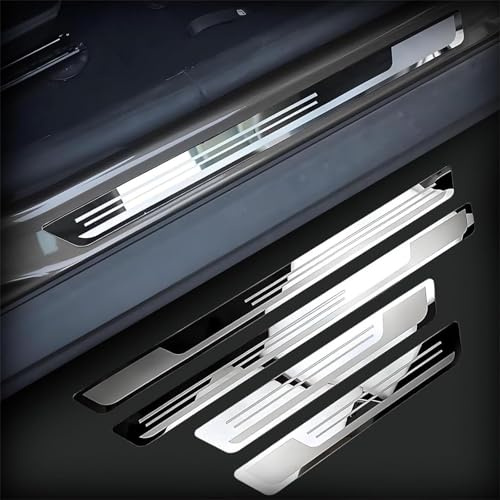 4 Piezas Acero Inoxidable Protector Umbral Puerta Coche para Nissan Qashqai J12 e-Power 2022-2026, Protector de Estribo Premium Antirrayas Escudo de Entrada