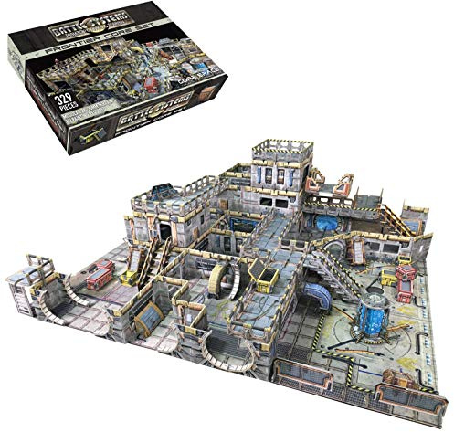 Battle Systems Sci-Fi Terrain - 28mm Modular 3D Space Terrain - Perfect for Wargaming and Roleplaying Tabletop Games - Full Colour Printed 3D 40K Multi Level Building Models (Frontier Core Set)