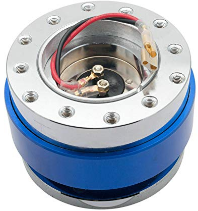 Auto Lenkrad Schnellspanner Nabenadapter Universal Racing Adapter Boss Kit für Autorennen, Rallye, Motorsport, 6-Loch-Muster, Blau