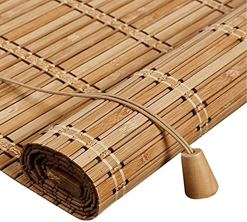 Tapparella Avvolgibile Bamboo,Tenda a Rullo in bambù retrò,Cortina di bambù Naturale,Veneziana per Finestre,Porte e Balconi,Anti-UV,Tenda a Pacchetto Parasole Interni/Esterni (100x280cm/39x110in)