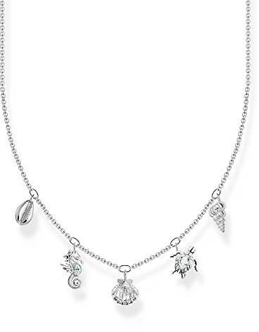 THOMAS SABO Kette mit Muscheln und Seepferdchen vergoldetes Silber KE2157-051-14