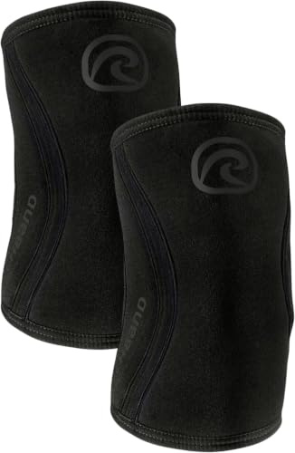 Rehband Elbow 5mm Compression Sleeve, Neoprene Elbow Sleeves for Weightlifting, Anatomical Design, Non-Slip & Close Fitting, Elbow Support Unisex, Colour:Carbon/Black - 1 Pair, Size:X-Large