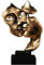 Moaobooh Scultura Decorativa Moderna in Resina per Soggiorno - Posizionamento Stabile, Adatta per Bar, Stanza, Ufficio (Oro)