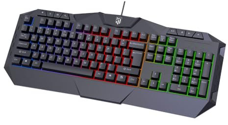 smartketing - Teclado de Gaming Oficial Atlético de Madrid | Teclado QWERTY - Cuenta con Retroiluminación - Color Negro