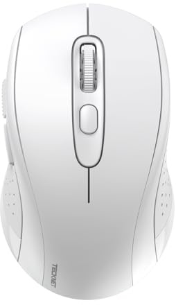 TECKNET Ratón Inalámbrico Bluetooth, 3 Modos de Ratón Bluetooth (BT5.0/3.0+2.4G), 4000 dpi, 6 Niveles dpi Ajustables, 2.4G USB Mouse Inalámbrico Óptico para Portátil, MacBook, PC, Windows
