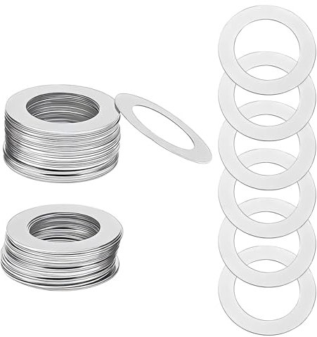 Qrity 50 Piezas Arandelas Planas de Acero Inoxidable 304, M10 Arandelas Planas, Arandela de Reparación Plana, para Tornillos, Tuercas y Roscas, 10x16x0,3mm