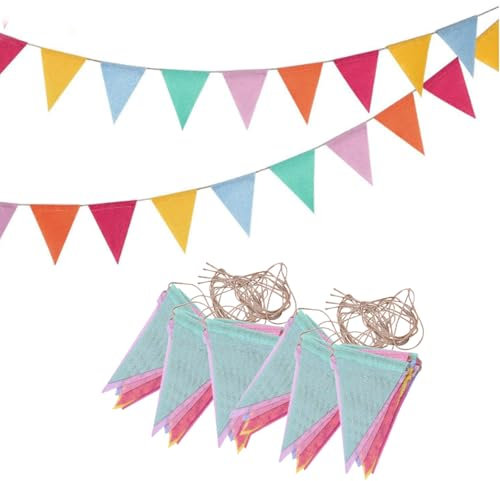 72 Flags 94.5FT Bunting Banner, Multicolour Garden Bunting Outdoor Waterproof Decorations Decorative Garland for Party, Wedding Festival Decor Waterproof Fabric