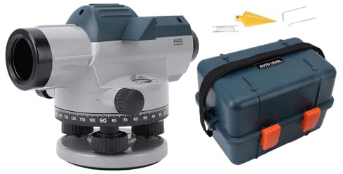 Niveau optique grossissement 32X, niveau d'arpentage avec compensateur magnétique amorti, outil de nivellement de haute précision pour la construction, affichage à l'échelle 360
