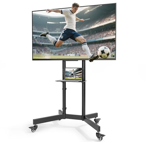 ECOTINY Mobile TV Stand Rollable for 32-86 Inch TVs