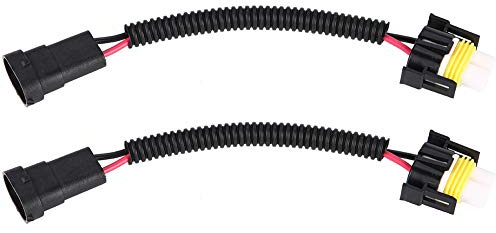 Taidda H11 H8 Strålkastare Dimljus Harness Sockel Förlängningskabeladapter för 9006 HB4 9012 9006XS Glödlampor, Förkopplad Plug and Play för Dimkörljus, Kopparledningar, 1 par